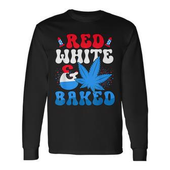 Red White And Baked 4Th Of July Red White And Blue Men Long Sleeve T-Shirt - Thegiftio UK