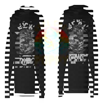 Reel Cool Poppy Fishing Poppy Father's Day Fisherman Fish Long Sleeve T-Shirt - Monsterry