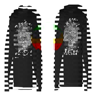 Reggae Cura El Alma León De Judá Rastafari Raíces In Mangas Camiseta de manga larga - Regaloses