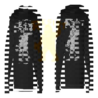 Resist サスカッチティー—面白いクリプティッド抗議 長袖Tシャツ - Kawaiitshirt