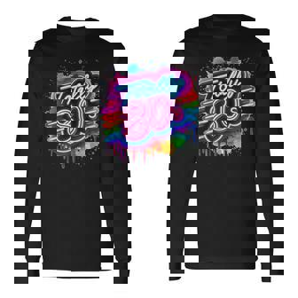 Retro 1980'S Colorful Totally 80'S 80 Rave Theme Party Long Sleeve T-Shirt - Thegiftio UK