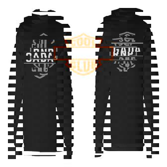 Retro Cool Grandpa Club Grandparents Father's Day Long Sleeve T-Shirt - Monsterry