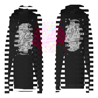 Retro Dua First Name Personalized Disco 80S Long Sleeve T-Shirt | Seseable CA