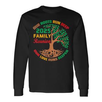 Retro Family Reunion Party 2025 Long Sleeve T-Shirt - Thegiftio UK
