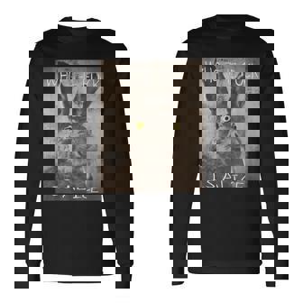 Retro Who The Fck Is Alice Rabbit Long Sleeve T-Shirt - Monsterry