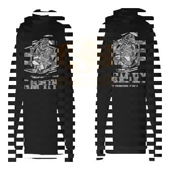 Retro Game Day Camouflage Old Camo Football Season Boys Long Sleeve T-Shirt | Mazezy