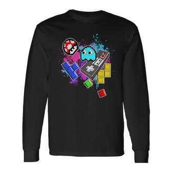 Retro Gamer „Soerbringte Ich Meine Kindheit Retro Gaming“ Langarmshirts - Geschenkecke