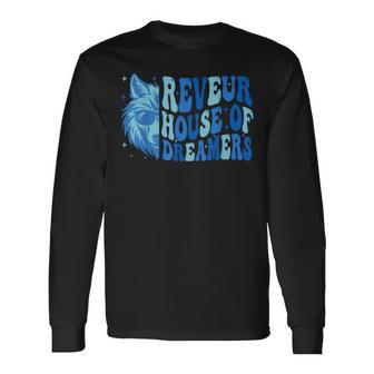 Retro Reveur House Of Dreamers Blue Wolf Team Spirit Long Sleeve T-Shirt - Thegiftio UK