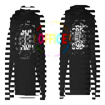 Retro School Secretary Appreciation Front Office Squad Long Sleeve T-Shirt - Thegiftio