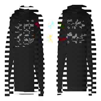 Rock Climbing Moves フロントプリント クライミングボルダリング 長袖Tシャツ - Kawaiitshirt