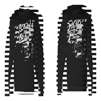 Rockabilly Rebel Blonde Pinup With Attitude Graphic 長袖Tシャツ - Kawaiitshirt