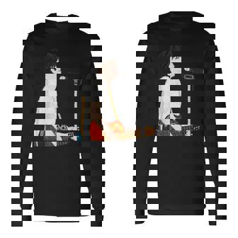 Rocker Old Rookie Original Illustration Bandman Rock 長袖Tシャツ - Kawaiitshirt