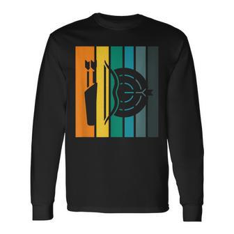 Ropa Deportivaintage Con Arco Y Flecha Para Practicar Tiro Con Arco Camiseta de manga larga - Regaloses