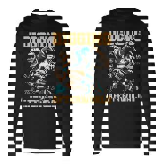 Rugbista Esqueleto Jugador Equipo Haka Rugby Camiseta de manga larga - Regaloses