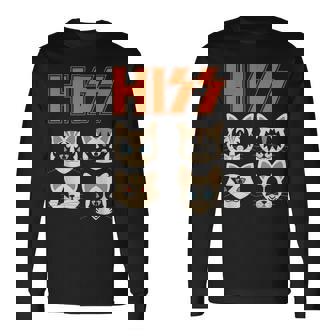 Hiss Cats ネコ Kittens ロックバンド Rock Rockin 長袖Tシャツ - Kawaiitshirt