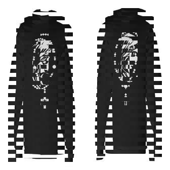 Saint Rosaireierge Marie Catholique Rosaire Mystères T-shirt à manches longues - Cadeauxyz