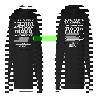 Salesforce開発者 卒業 卒業生 新しい仕事を読み込んでいます 長袖Tシャツ - Kawaiitshirt