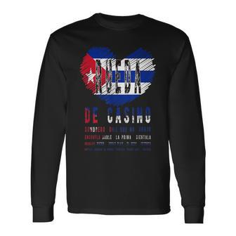 Salsa Casino Rueda Cuba Dance -Alsa Cubana T-shirt à manches longues - Cadeauxyz