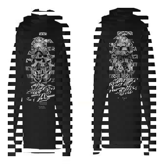 Santa Muerte En Oración Amuleto Ovaladoanta Muerte Camiseta de manga larga - Regaloses