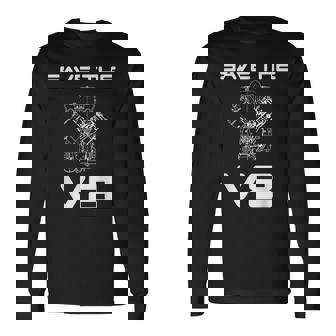 Save The8 カスタムカー マッスルカー クラシックカー オーナーメカニック 長袖Tシャツ - Kawaiitshirt