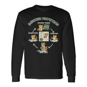Scientific Meowthod Cat Science Pun Long Sleeve T-Shirt - Thegiftio UK