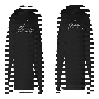 Scooter Heartbeat Moped Driver Ecg Pulse Mopedcooter Langarmshirts - Geschenkecke
