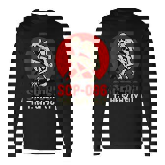 Scp-096 「シャイガイ」ホラーアートデザイン 長袖Tシャツ - Kawaiitshirt