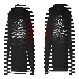 Scp、財団、血で 長袖Tシャツ - Kawaiitshirt