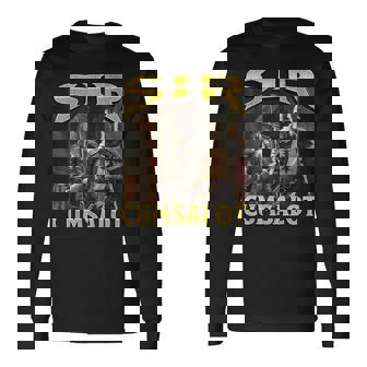 Sir Cumsalot Offensive Knight Meme Bootleg Graphic Langarmshirts - Seseable