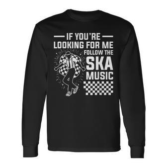 Ska Music Fan Mirando Amante De La Música Jamaicanaka Music Camiseta de manga larga - Regaloses