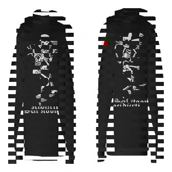 Social Distortions スケルトン ドリンクパーティー ミニマリスト 長袖Tシャツ - Kawaiitshirt