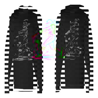 Softball Player Ice Cream Softball Drip Long Sleeve T-Shirt - Monsterry