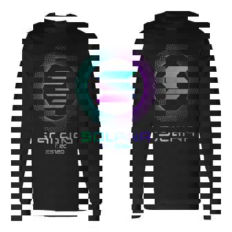 Solanaolコイン暗号ロゴブロックチェーン ソラナ 長袖Tシャツ - Kawaiitshirt
