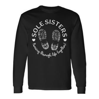 Sole Sisters Running Through Life Together Running Runner Long Sleeve T-Shirt - Thegiftio UK