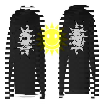 Soleil Jauneourireisageourire Happy Retroummeribe Drôle T-shirt à manches longues - Cadeauxyz