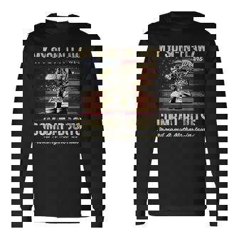 My Son-In-Law Wears Combat Boots Proud Army Mother-In-Law Long Sleeve T-Shirt - Monsterry