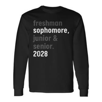 Sophomore Class Of 2028 Back To School High School Long Sleeve T-Shirt - Thegiftio UK