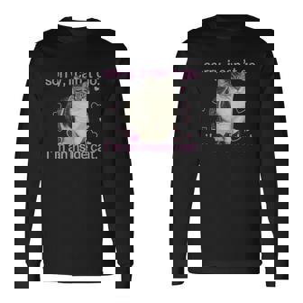Sorry I Can’T Go I’M An Inside Cat Long Sleeve T-Shirt - Thegiftio