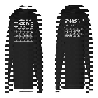 Sorry I-Dgaf Guitar Hidden Message Guitar Chords Long Sleeve T-Shirt - Thegiftio