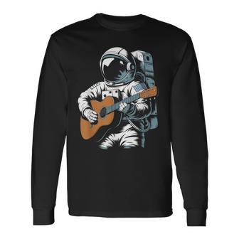 Space Guitar Astronaut Amante De La Música Guitarrista Guitarrista Camiseta de manga larga - Regaloses