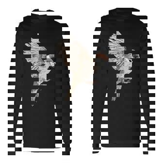 Sparrow-Spring-スズメ-春-自由-鳥-動物 長袖Tシャツ - Kawaiitshirt