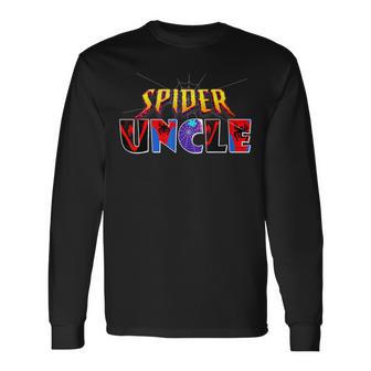 Spider Uncle Father's Day Matching Family Birthday Long Sleeve T-Shirt - Thegiftio UK