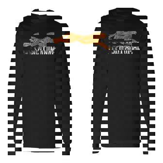 Spirit Animal チーターtシャツ ファストアフリカンキャットシルエット 長袖Tシャツ - Kawaiitshirt