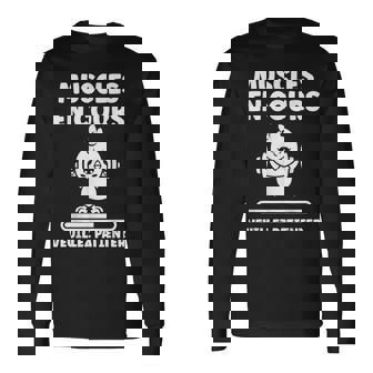 Sport Muscu Muscles En Cours Musclé Humour Musculation T-shirt à manches longues - Cadeauxyz