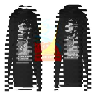 Sputnik Ussr ビンテージポスター製品 共産主義ソ連宇宙 長袖Tシャツ - Kawaiitshirt