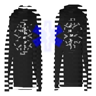 Star Of Life Rod Of Asclepius Emt Ems パラメディック メディック 長袖Tシャツ - Kawaiitshirt