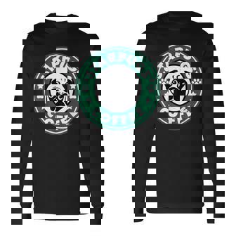 Starpugs コーヒーパグ 犬好き ギフト 長袖Tシャツ - Kawaiitshirt