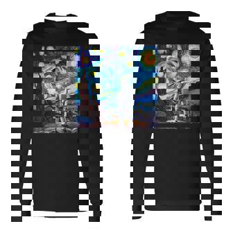 Starry Night Renditionincentan Gogh Astronaut 長袖Tシャツ - Kawaiitshirt