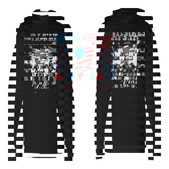 Stars Stripes And Pearly Whites Dental 4Th Of July Dentist Long Sleeve T-Shirt - Monsterry