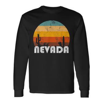 State Of Nevada Retrointage Camiseta de manga larga - Regaloses